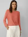 S. Oliver Fine Knit Jumper with Glitter - Coral Red