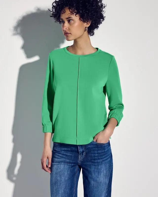 Street One Silk Look Shirt - Tendril Green
