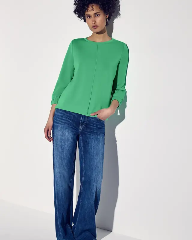 Street One Silk Look Shirt - Tendril Green
