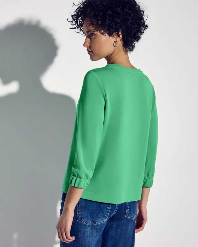Street One Silk Look Shirt - Tendril Green