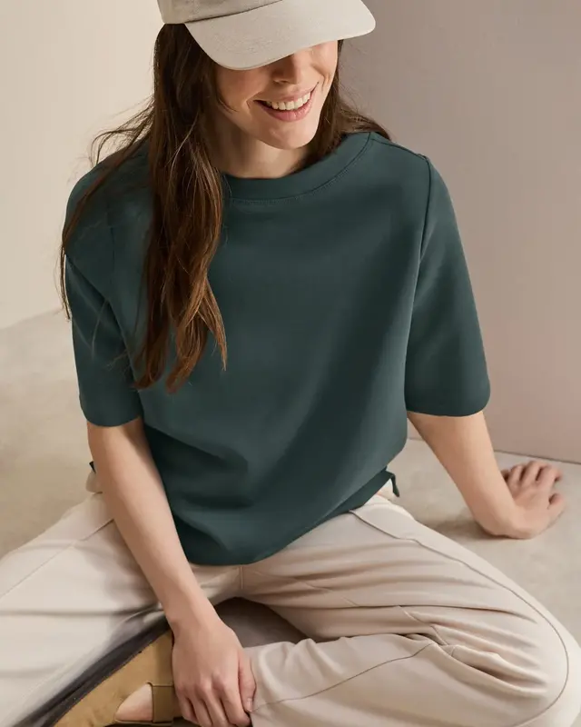 Cecil Kurzarm Sweatshirt - Slate Khaki