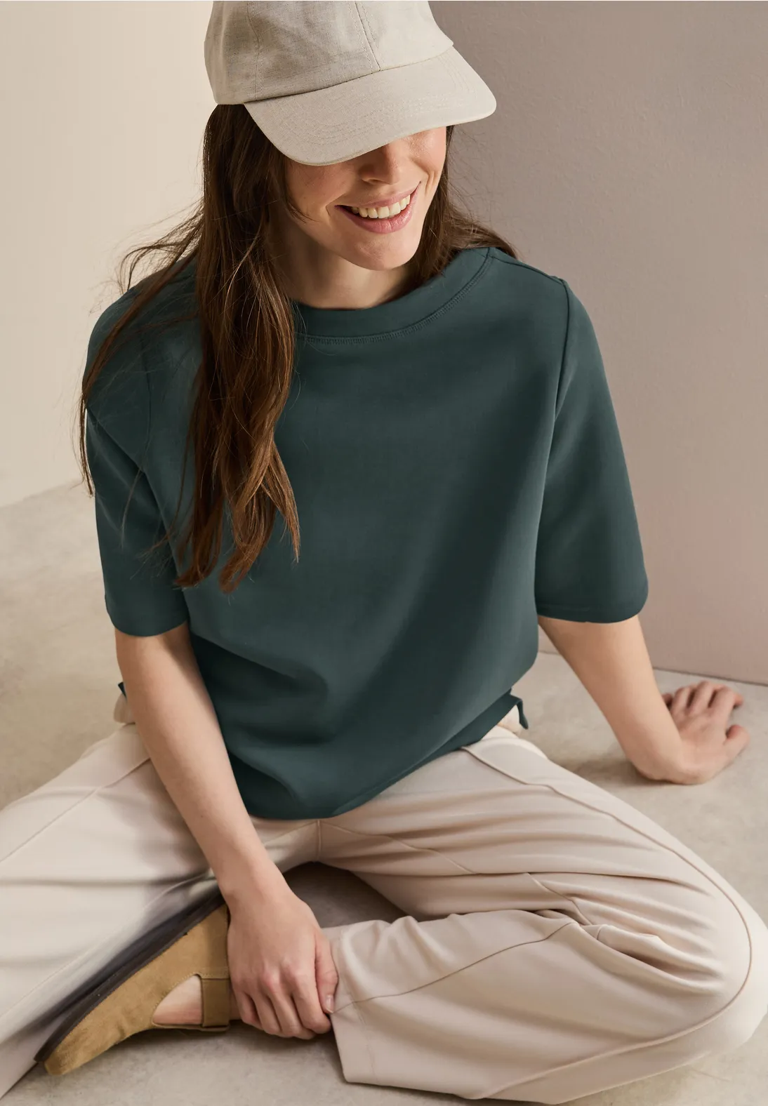 Cecil Shortsleeve Sweatshirt - Slate Khaki