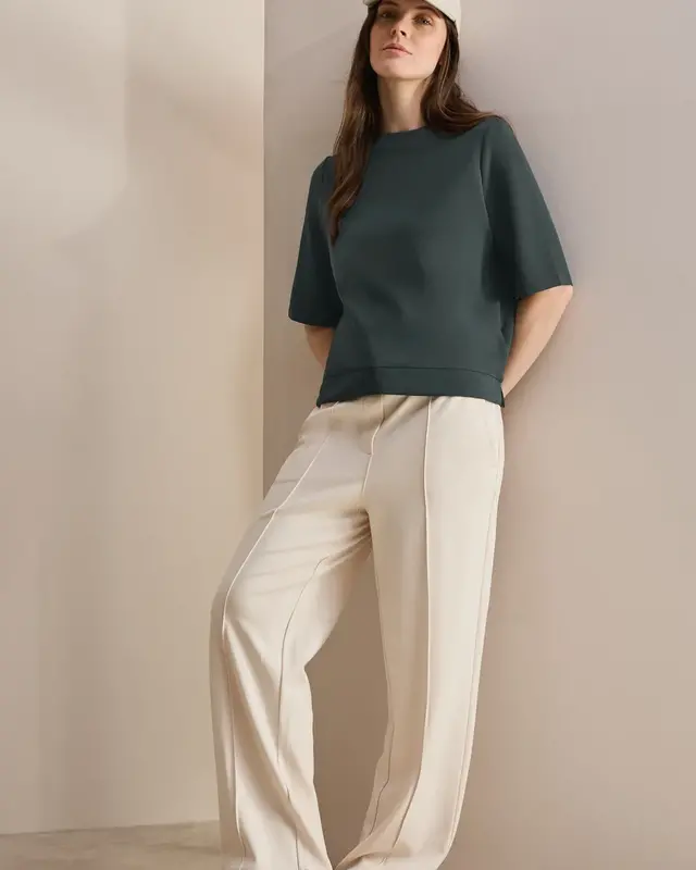 Cecil Kurzarm Sweatshirt - Slate Khaki