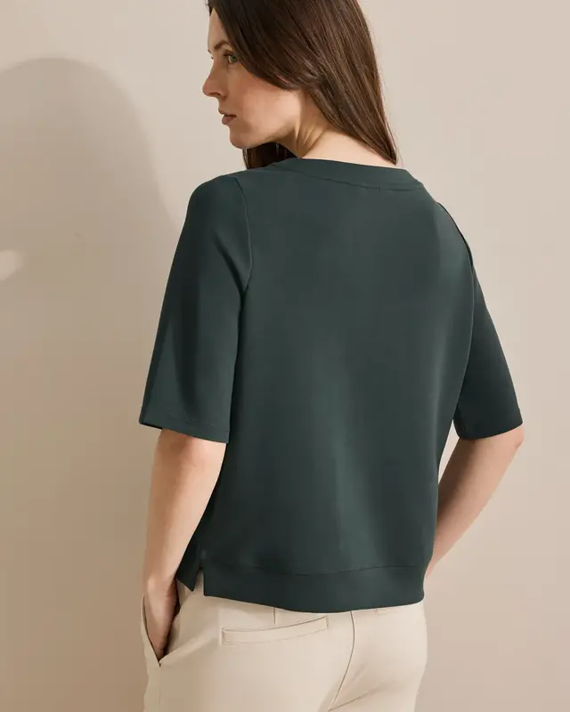 Cecil Kurzarm Sweatshirt - Slate Khaki