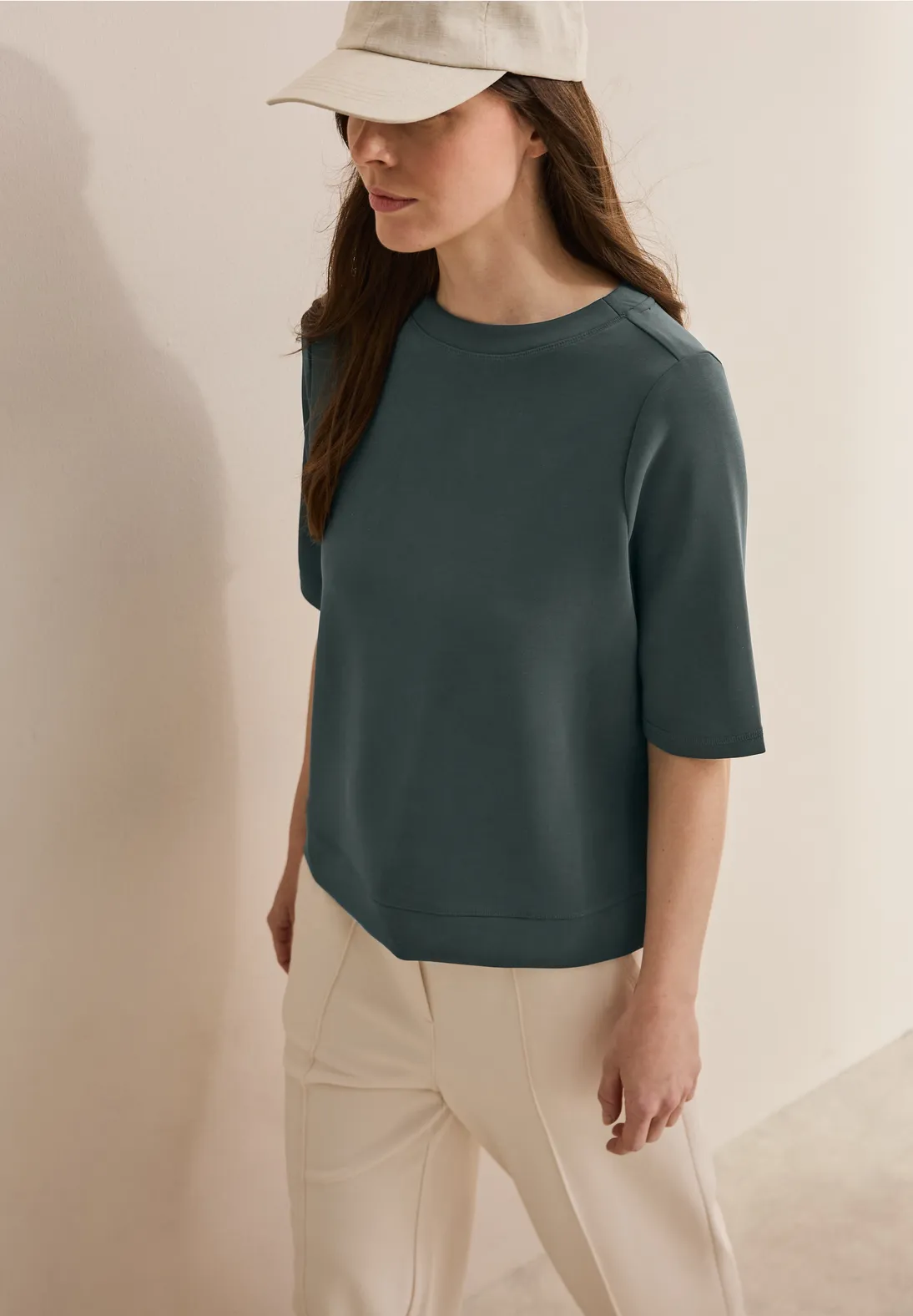 Cecil Shortsleeve Sweatshirt - Slate Khaki