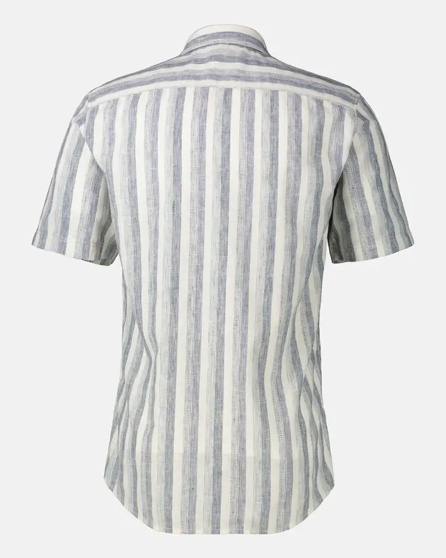 Lerros Structured Stripes Short Sleeve Shirt - Crispy Blue