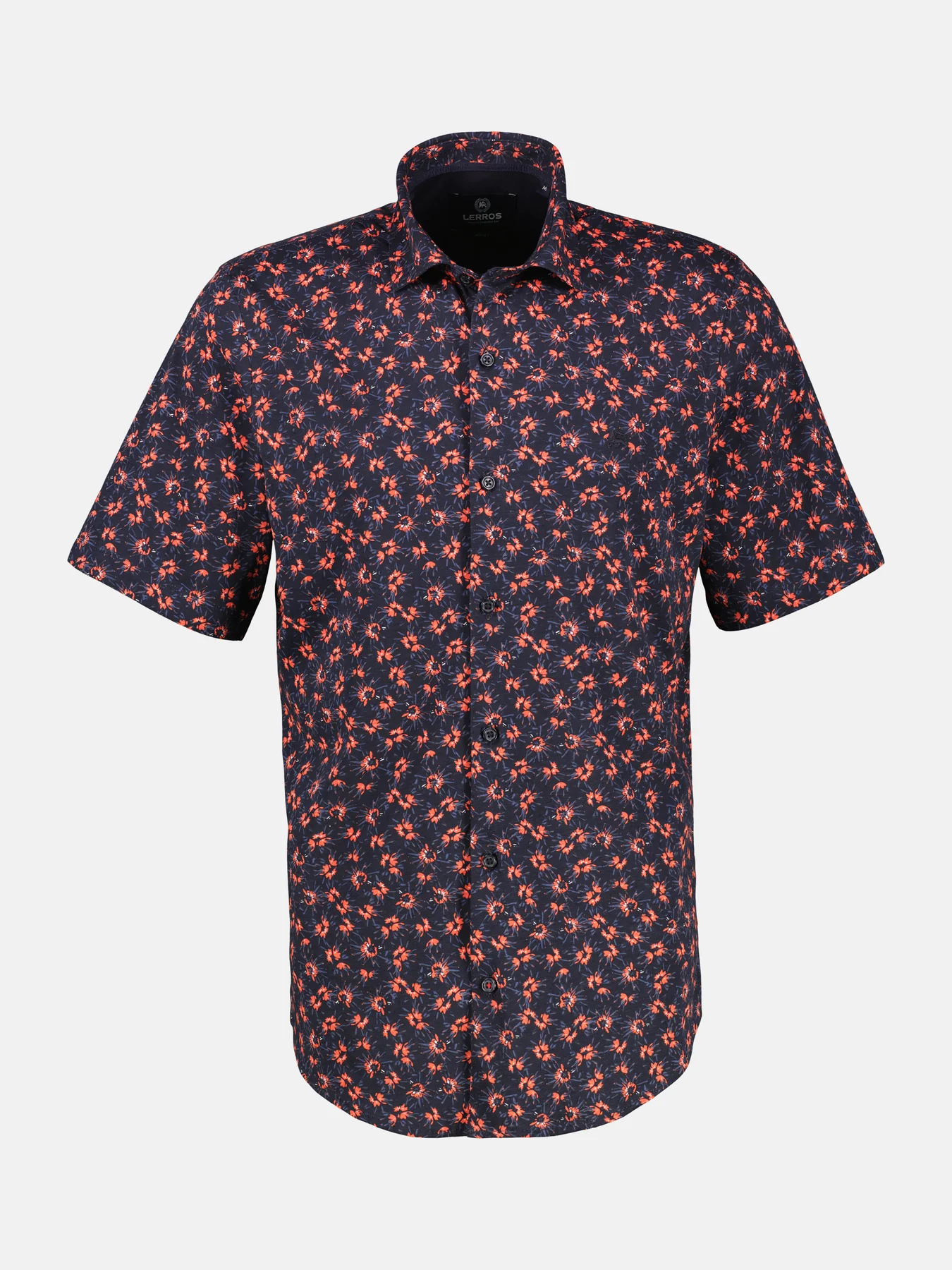 Lerros Jersey Short Sleeve Print Shirt - Classic Navy