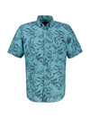 Lerros Kurzarm Shirt AOP- Coastal Blue