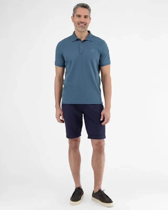 Lerros Poloshirt in Piqué Kwaliteit - Crispy Blue