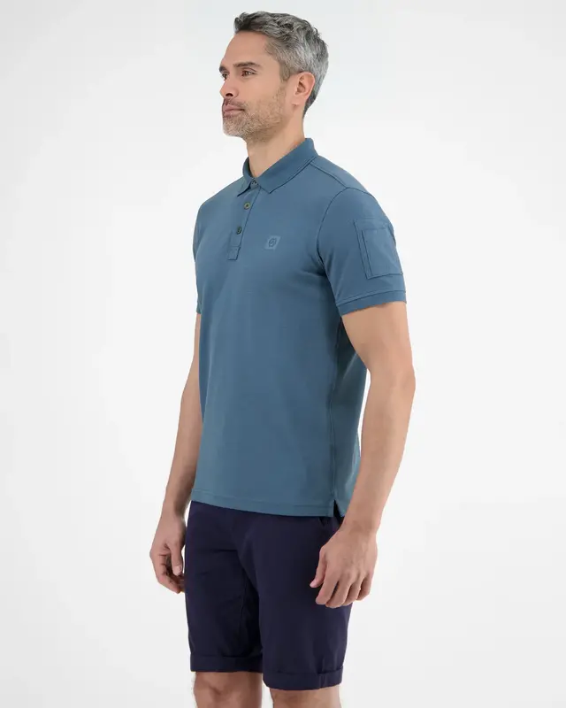 Lerros Poloshirt in Piqué Kwaliteit - Crispy Blue