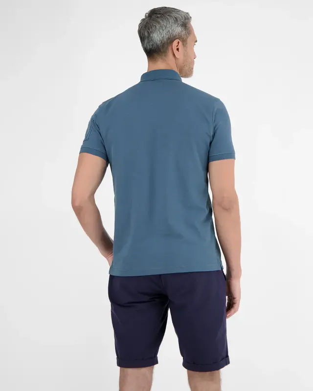 Lerros Poloshirt in Piqué Kwaliteit - Crispy Blue