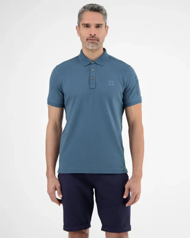 Lerros Poloshirt in Piqué Kwaliteit - Crispy Blue