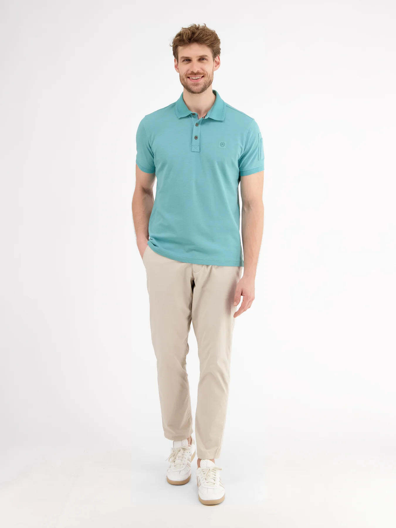 Lerros Poloshirt in Piqué Kwaliteit - Coastal Blue