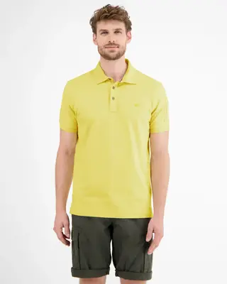 Lerros Poloshirt in Piqué Kwaliteit - Faded Yellow