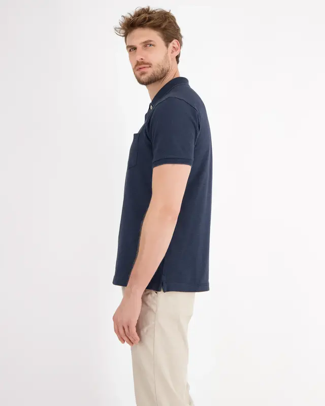Lerros Poloshirt with Stripes - Classic Navy