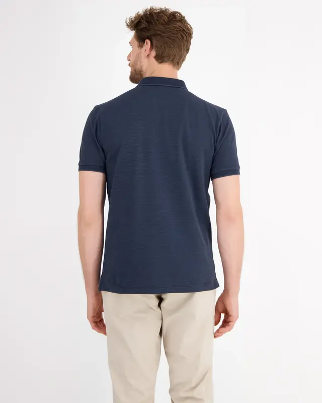 Lerros Poloshirt with Stripes - Classic Navy