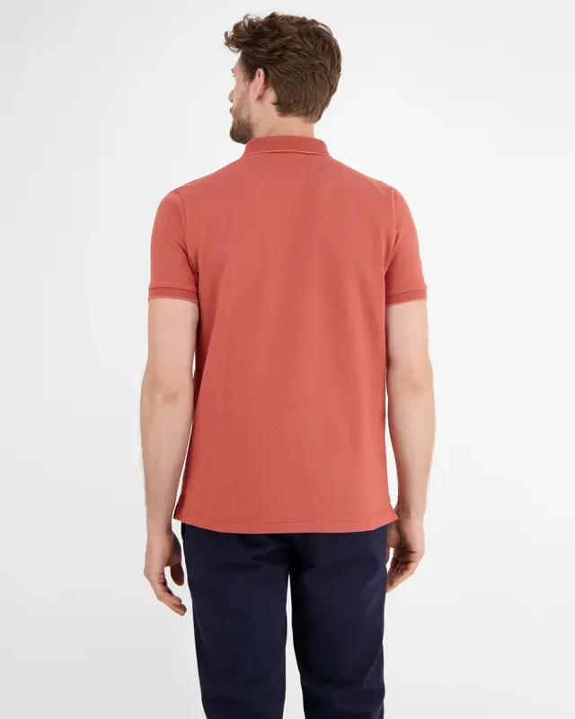Lerros Poloshirt mit Streifen - Earth Red