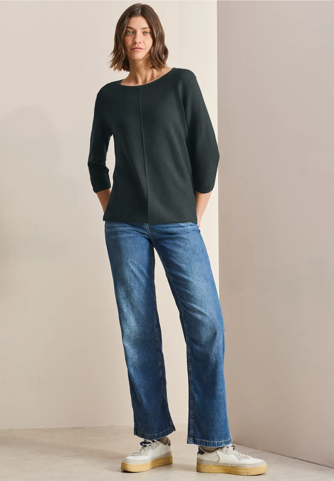 Cecil Trui met Structuur - Slate Khaki