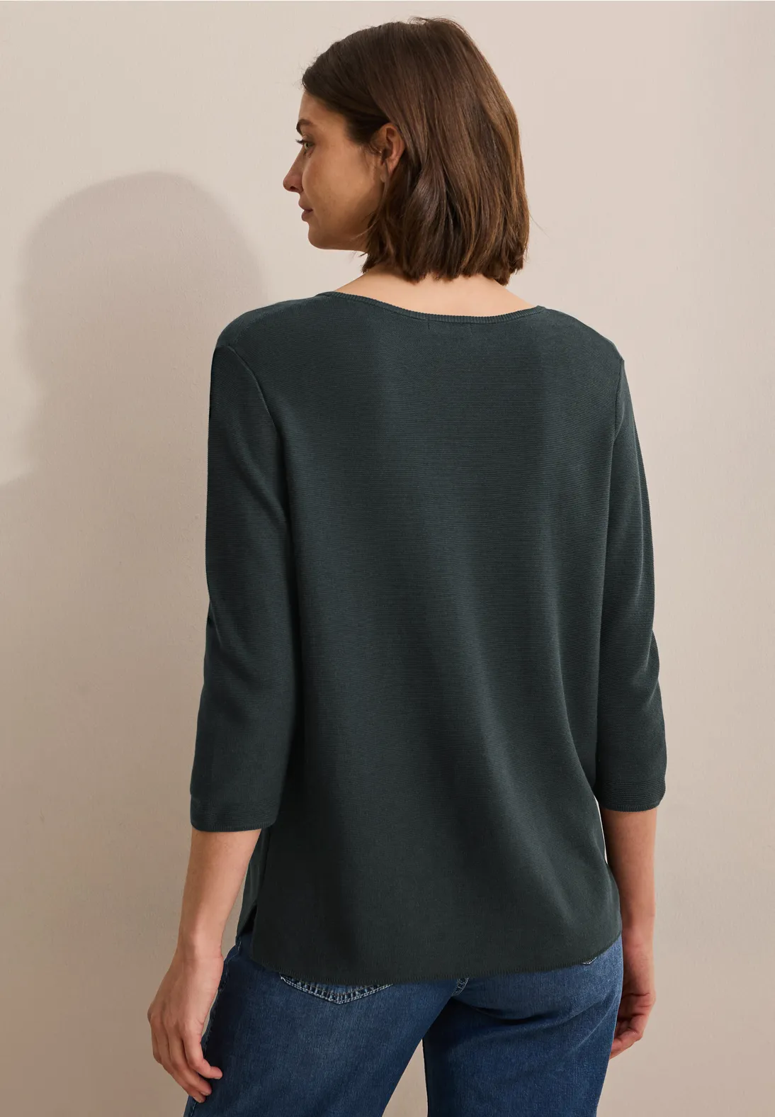 Cecil Struktur Pullover - Slate Khaki