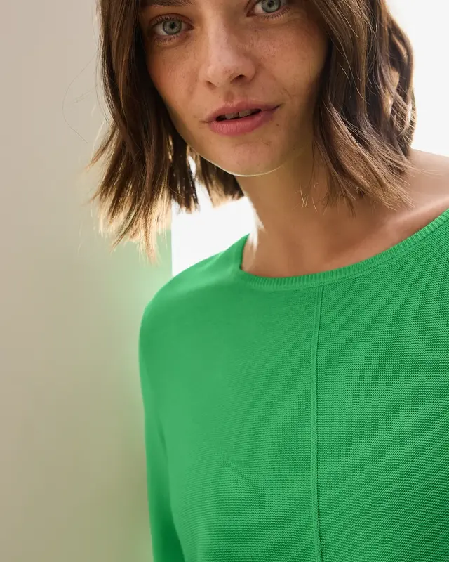 Cecil Struktur Pullover - Iced Neon Green