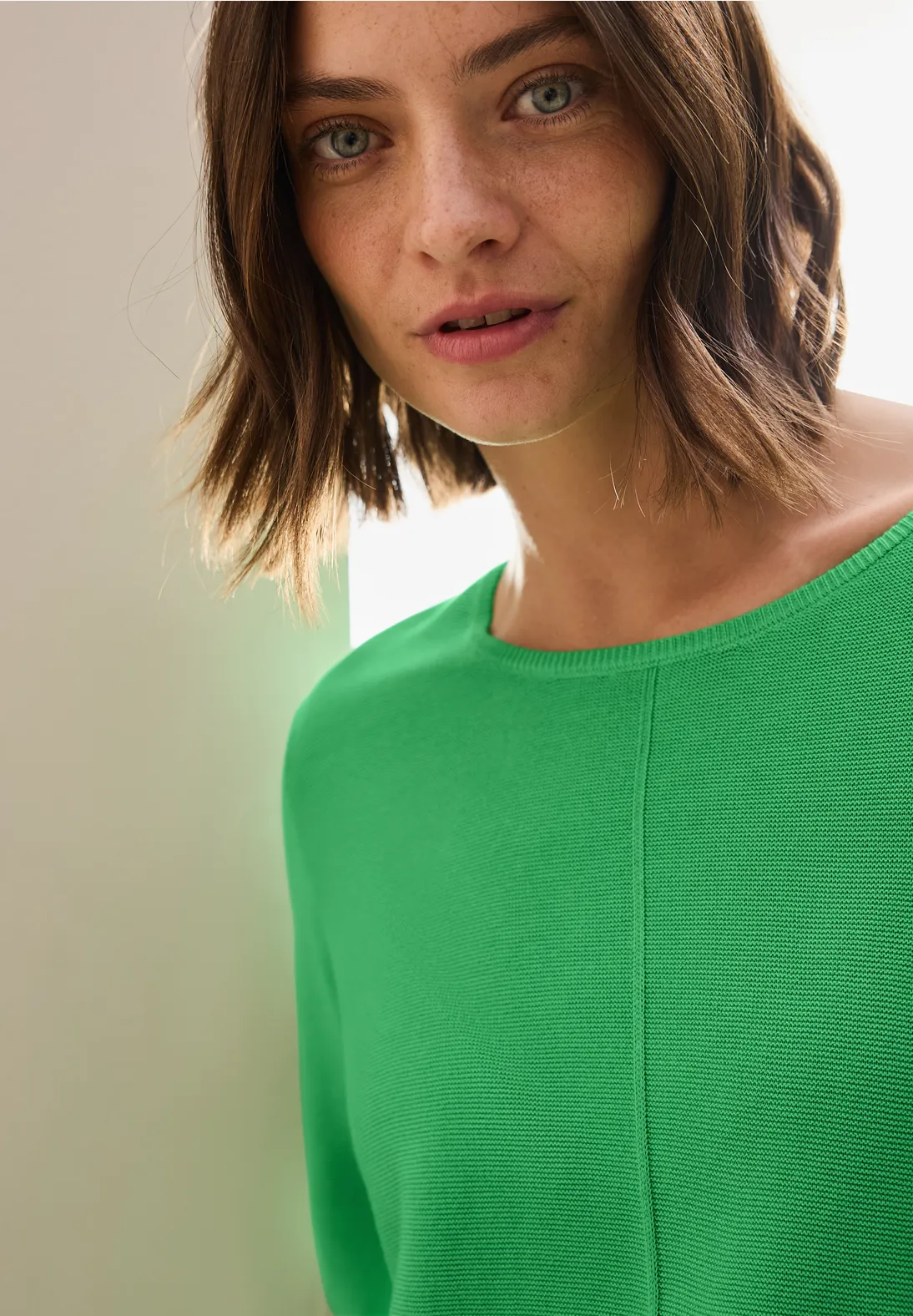 Cecil Structured Jumper - Iced Neon Green
