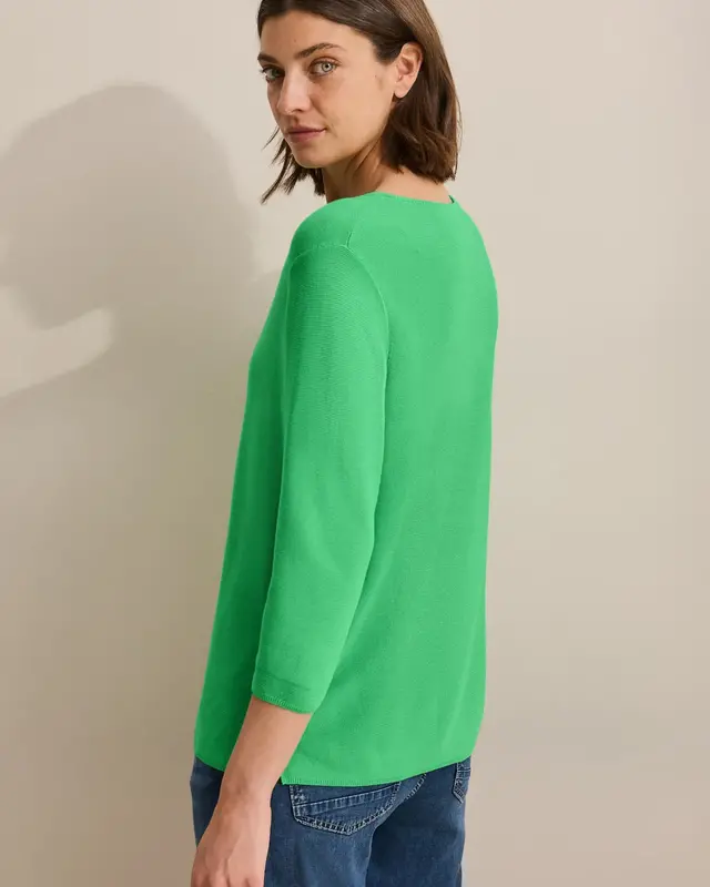 Cecil Struktur Pullover - Iced Neon Green