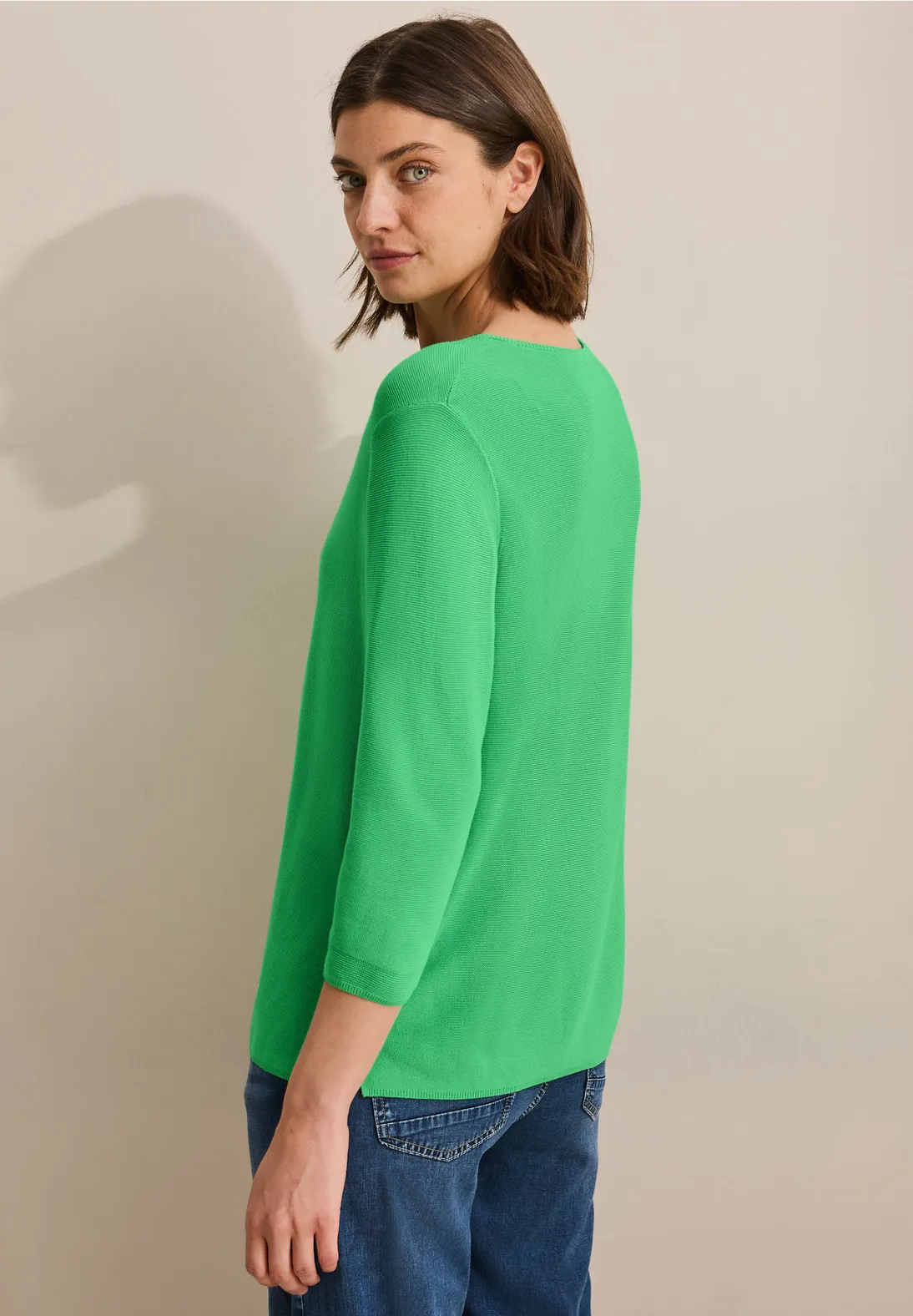 Cecil Struktur Pullover - Iced Neon Green