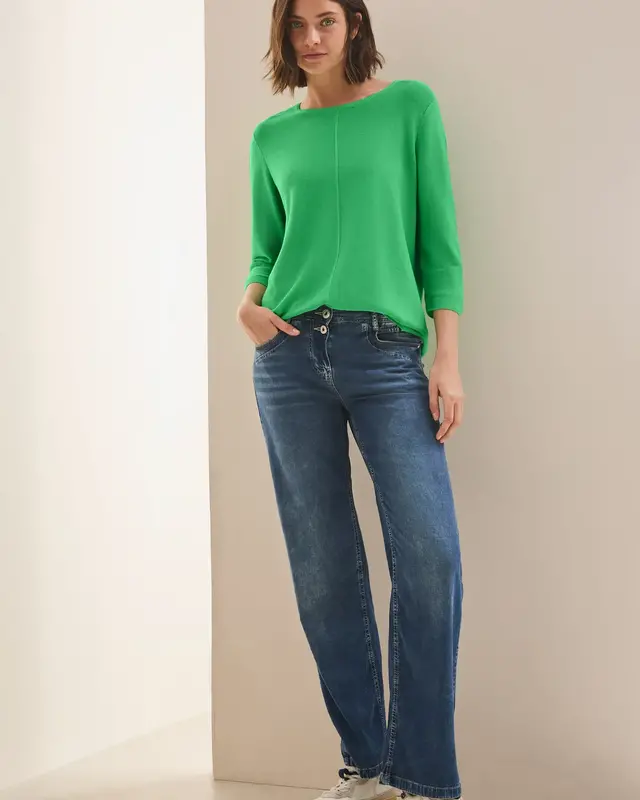 Cecil Struktur Pullover - Iced Neon Green