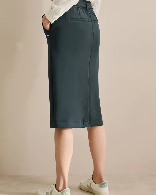 Cecil Skirt with Belt - Slate Khaki