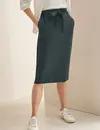 Cecil Skirt with Belt - Slate Khaki