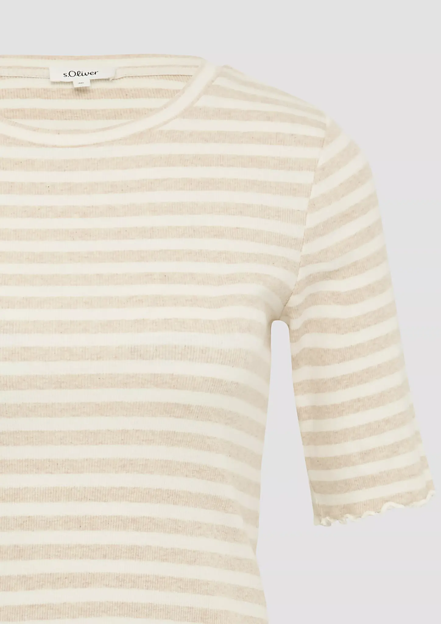S. Oliver Streifen T-Shirt - Beige