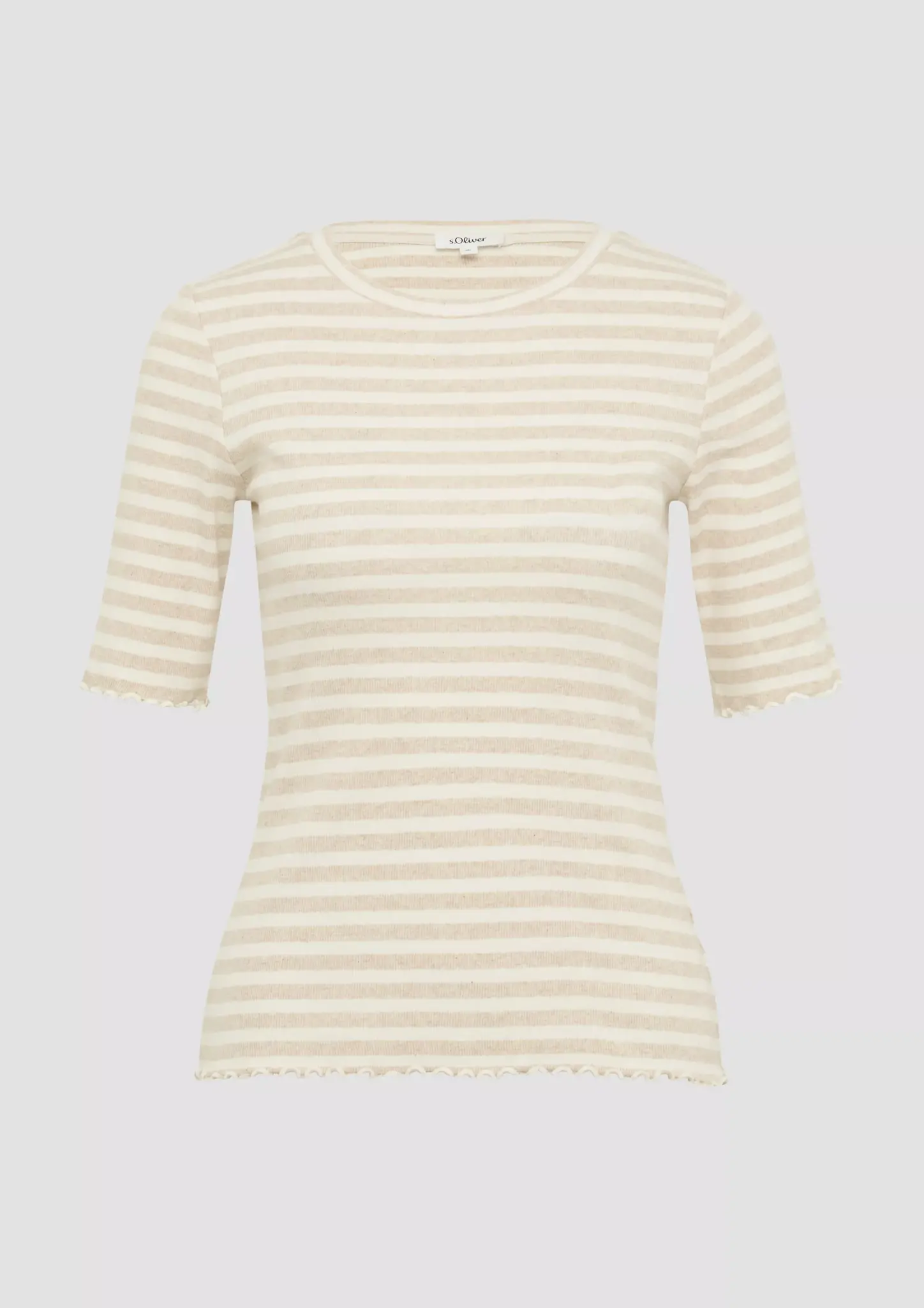 S. Oliver Streifen T-Shirt - Beige