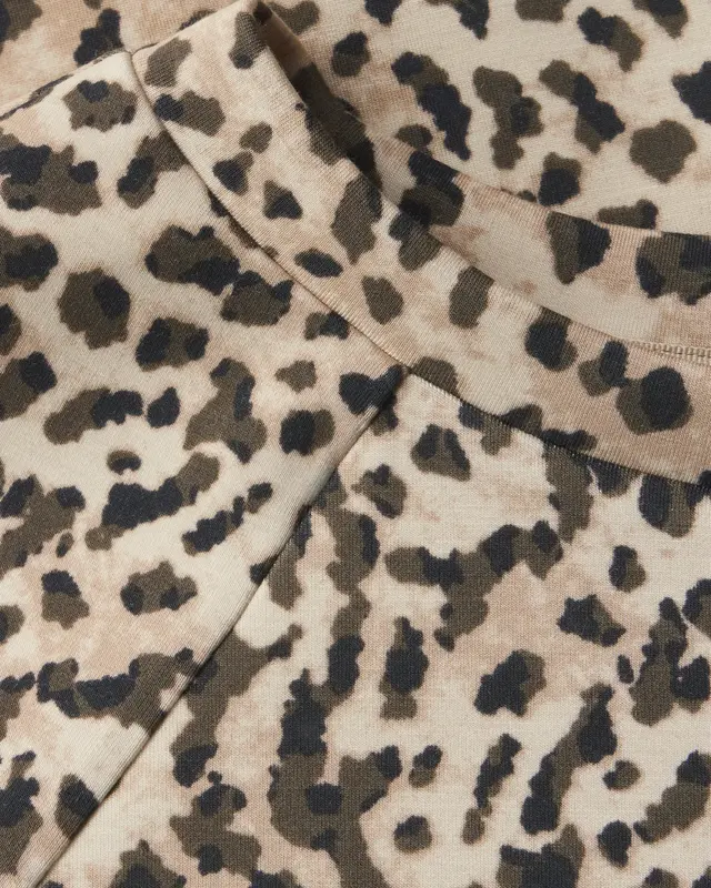 Street One Studio Raglan Print T-Shirt in Silk-Optik - Creamy Brown