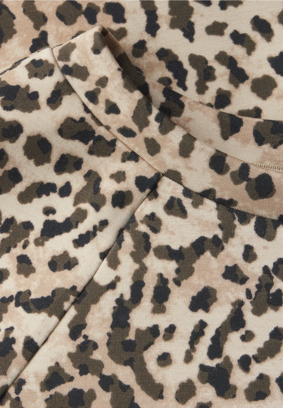 Street One Studio Raglan Print T-Shirt in Silk-Optik - Creamy Brown