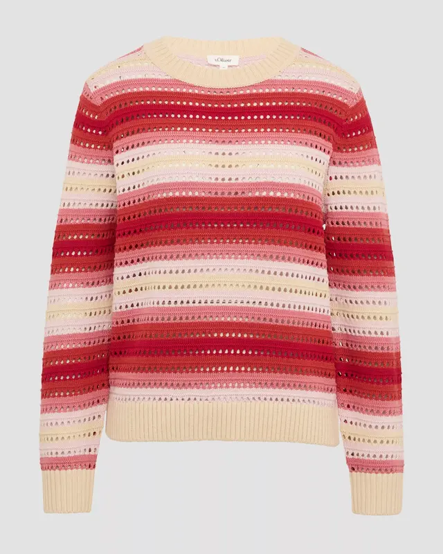 S. Oliver Multicolor Jumper - Red Combi