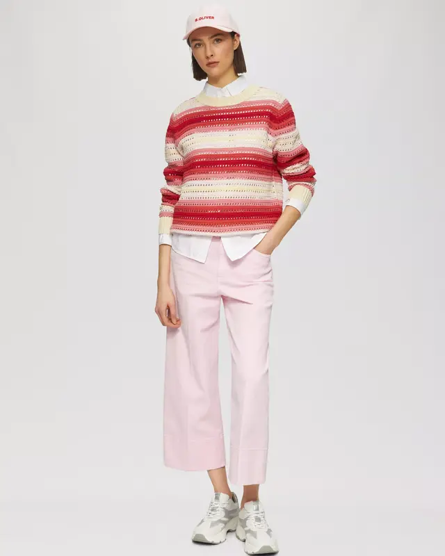 S. Oliver Multicolor Jumper - Red Combi