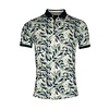 Poloshirt Colored Leafs - Olive Green