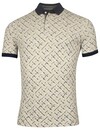 Baileys Poloshirt Painted Check - Dark Sand