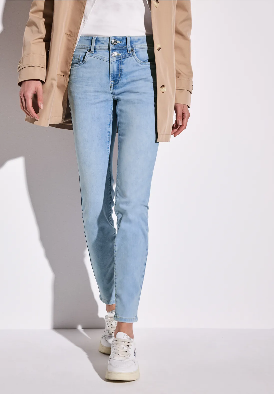 Street One Slanke Jeans York - Light Blue Soft Wash