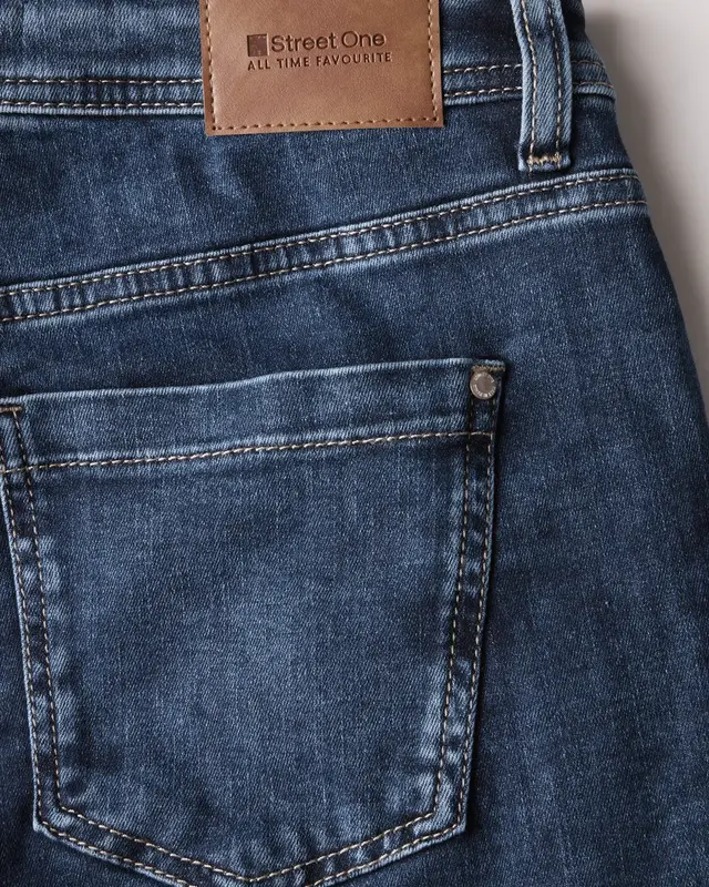 Street One 7/8-Jeans Casual Fit Jane - Dark Blue Washed