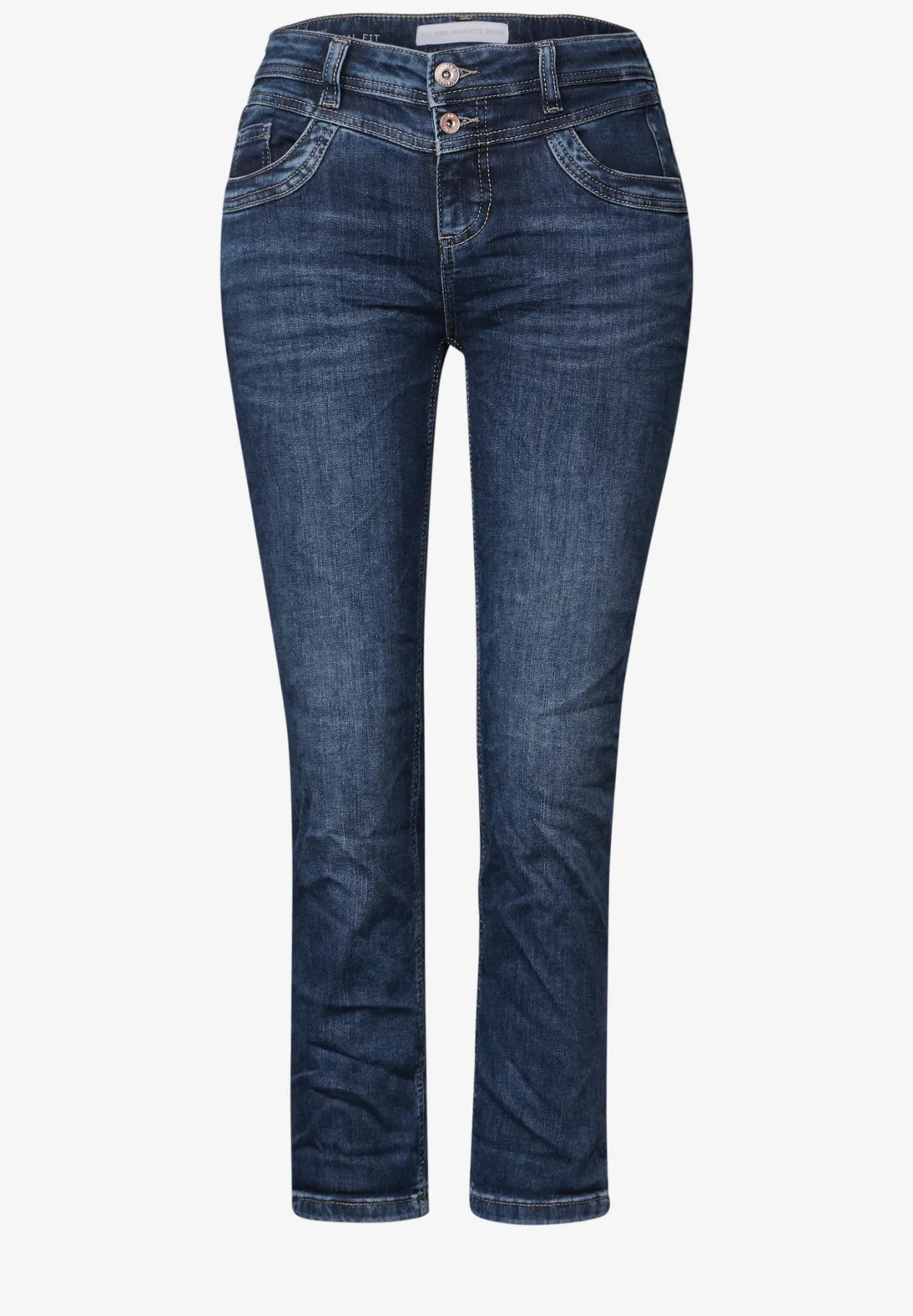Street One 7/8-Jeans Casual Fit Jane - Dark Blue Washed