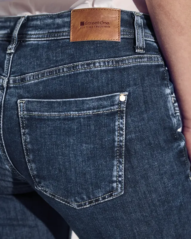 Street One 7/8-Jeans Casual Fit Jane - Dark Blue Washed