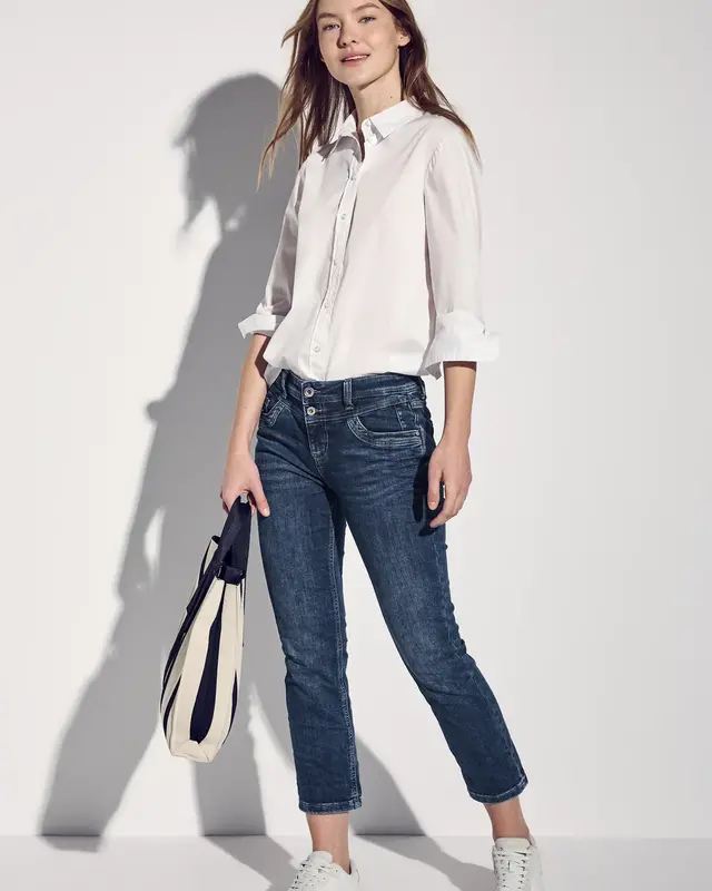 Street One 7/8-Jeans Casual Fit Jane - Dark Blue Washed