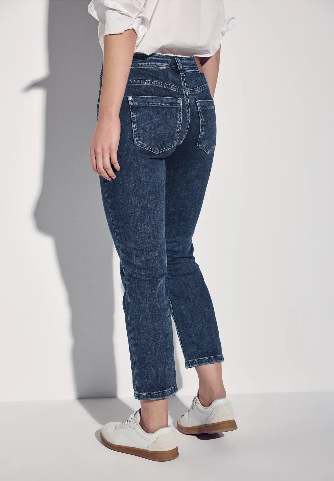 Street One 7/8-Jeans Casual Fit Jane - Dark Blue Washed