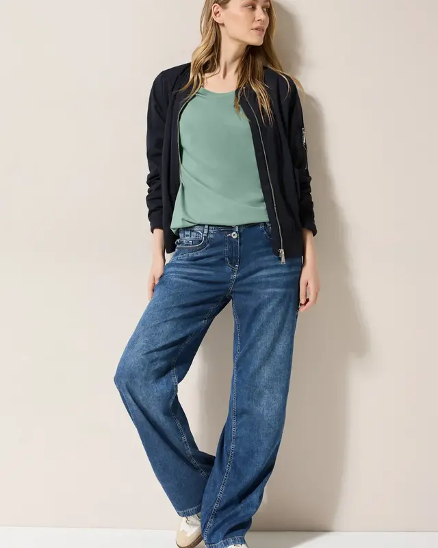 Cecil Shirt in Effen Kleur - Matcha Green