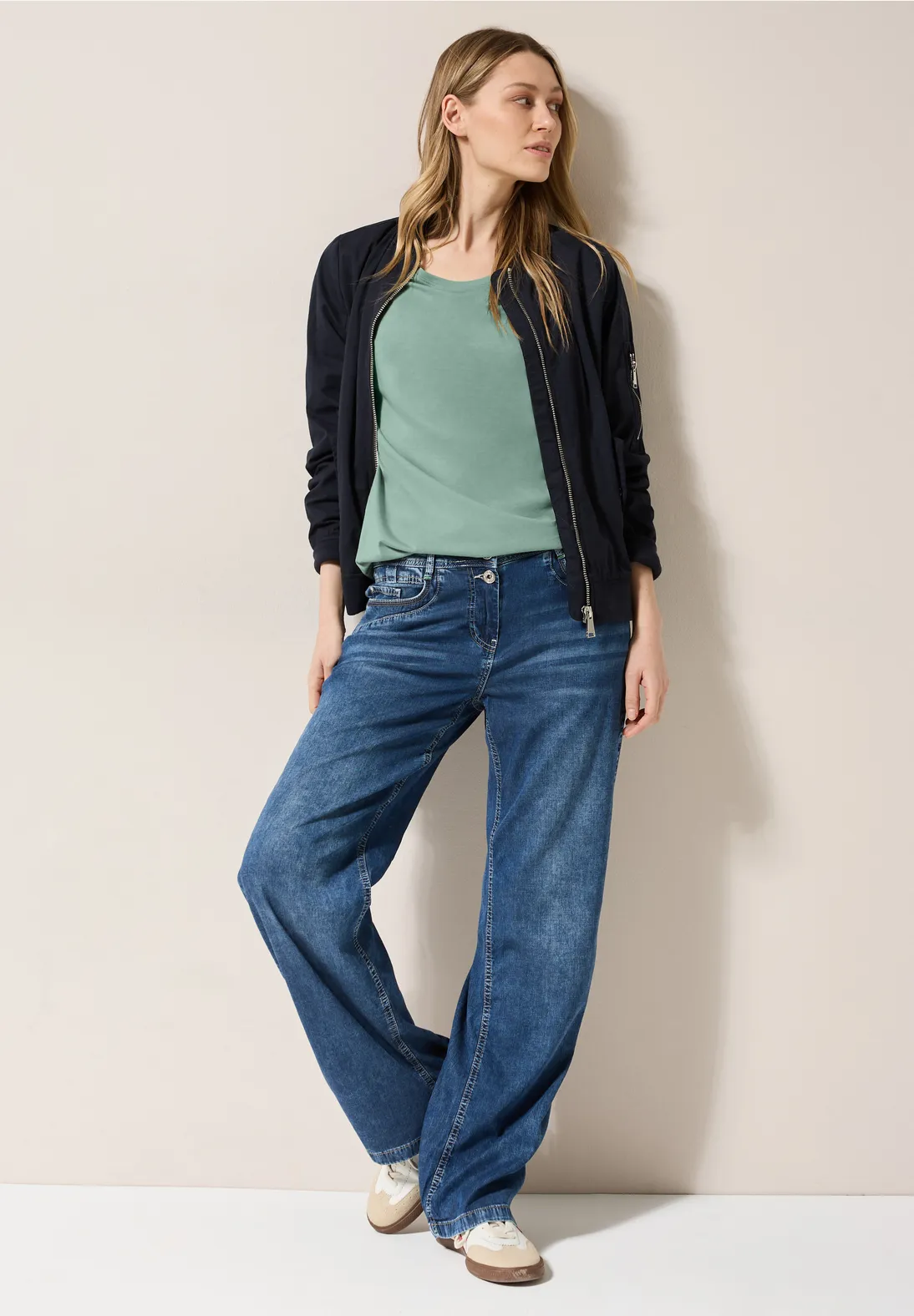 Cecil Shirt in Effen Kleur - Matcha Green