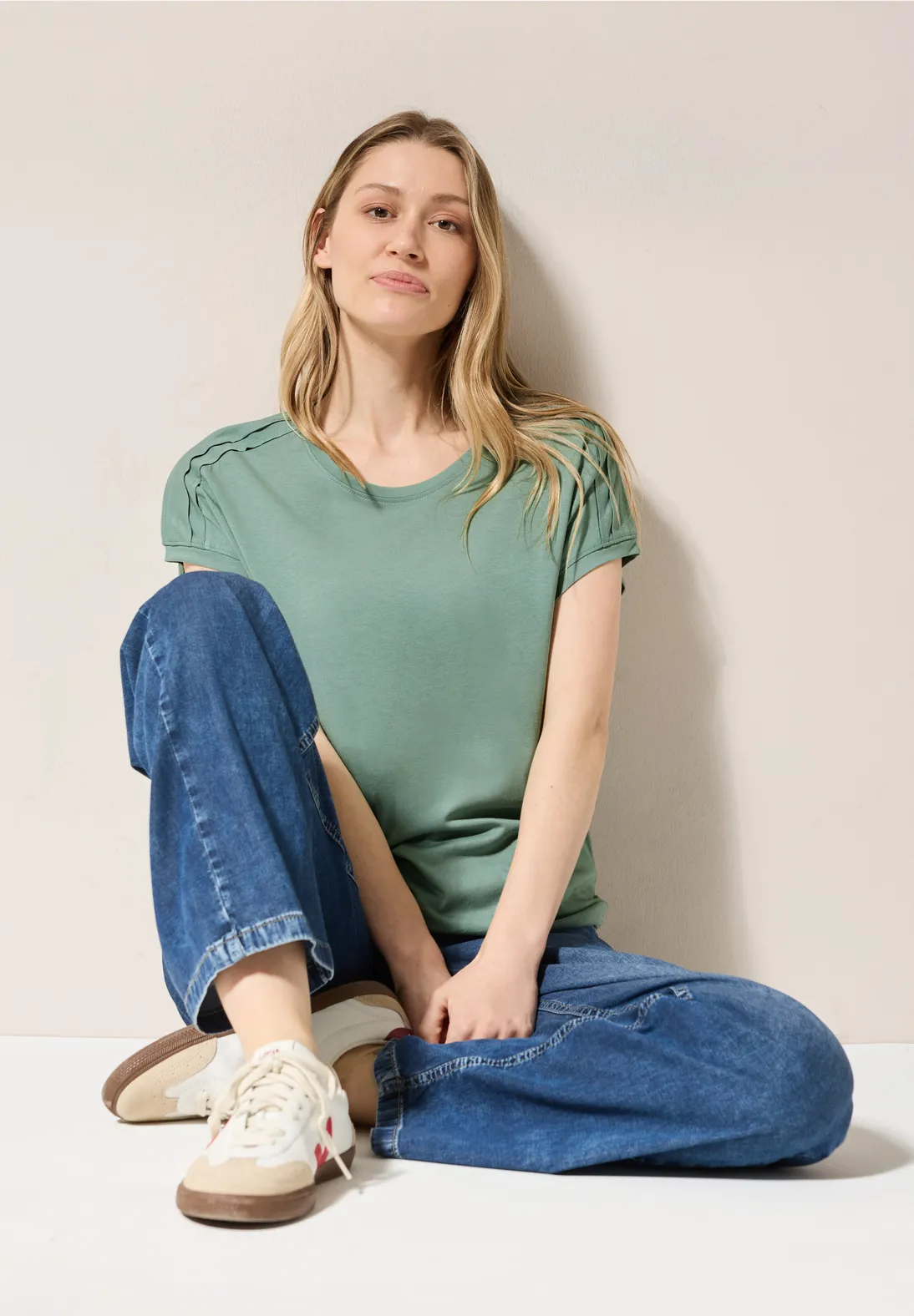 Cecil Shirt in Effen Kleur - Matcha Green