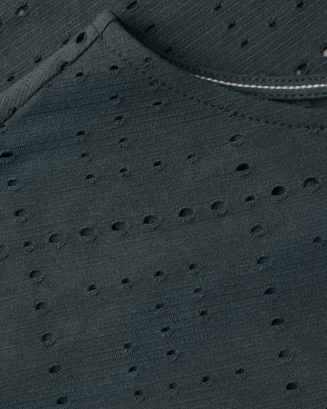 Cecil T-Shirt mit Lochmuster - Slate Khaki