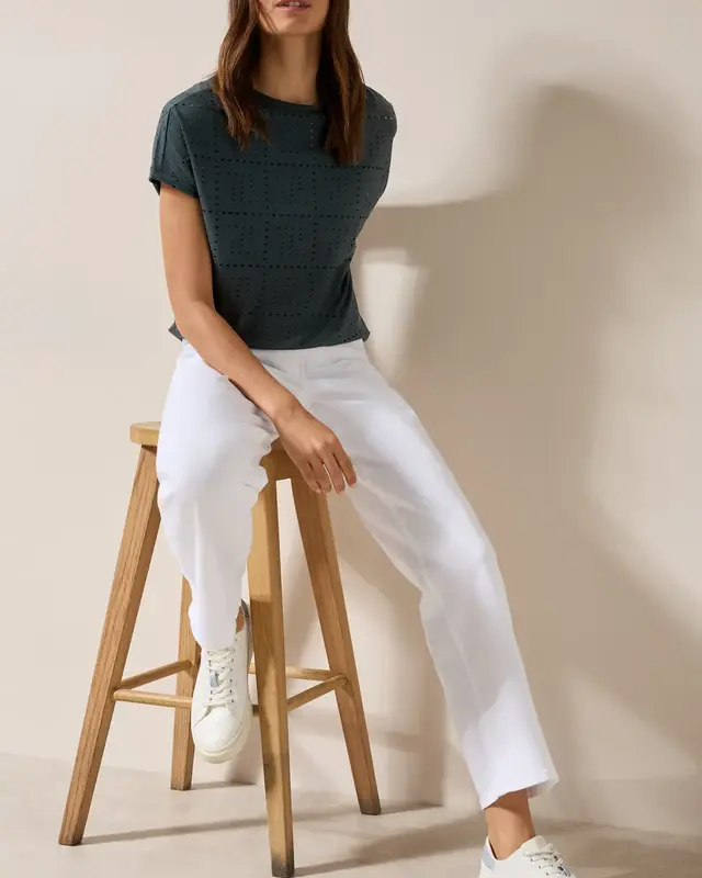 Cecil T-Shirt with Pattern - Slate Khaki