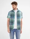 Lerros Checkered Short Sleeve Shirt - Coastal Blue